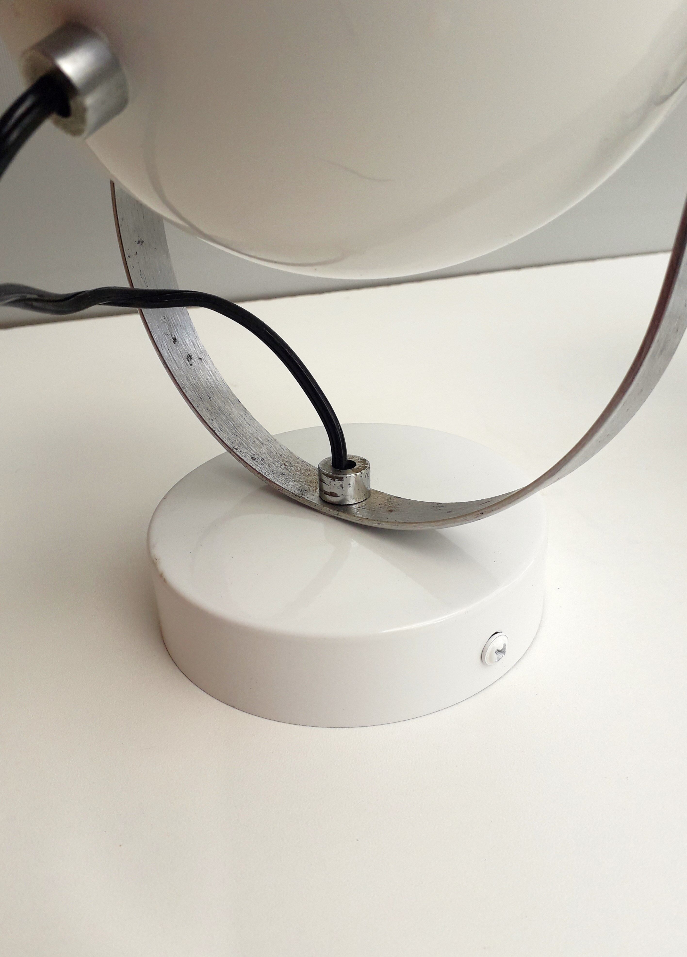 Pair of wall lights eyeball - lacquered white -1970