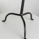 Bougeoir en fer forgé noir avec détail de nœud - Centre de table vintage brutaliste italien des années 1970