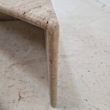 Set of Two Triangle Coffee Tables In Travertine By Up & Up, Italy 1980's