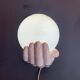 Handmade ceramic wall lamp from the 80s