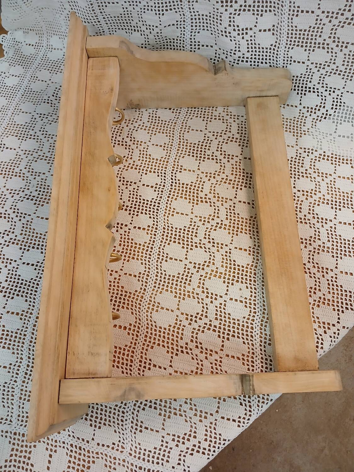 Antique solid wood wall shelf