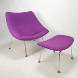 Oyster Chair and Ottoman by Pierre Paulin for Artifort, 1980s