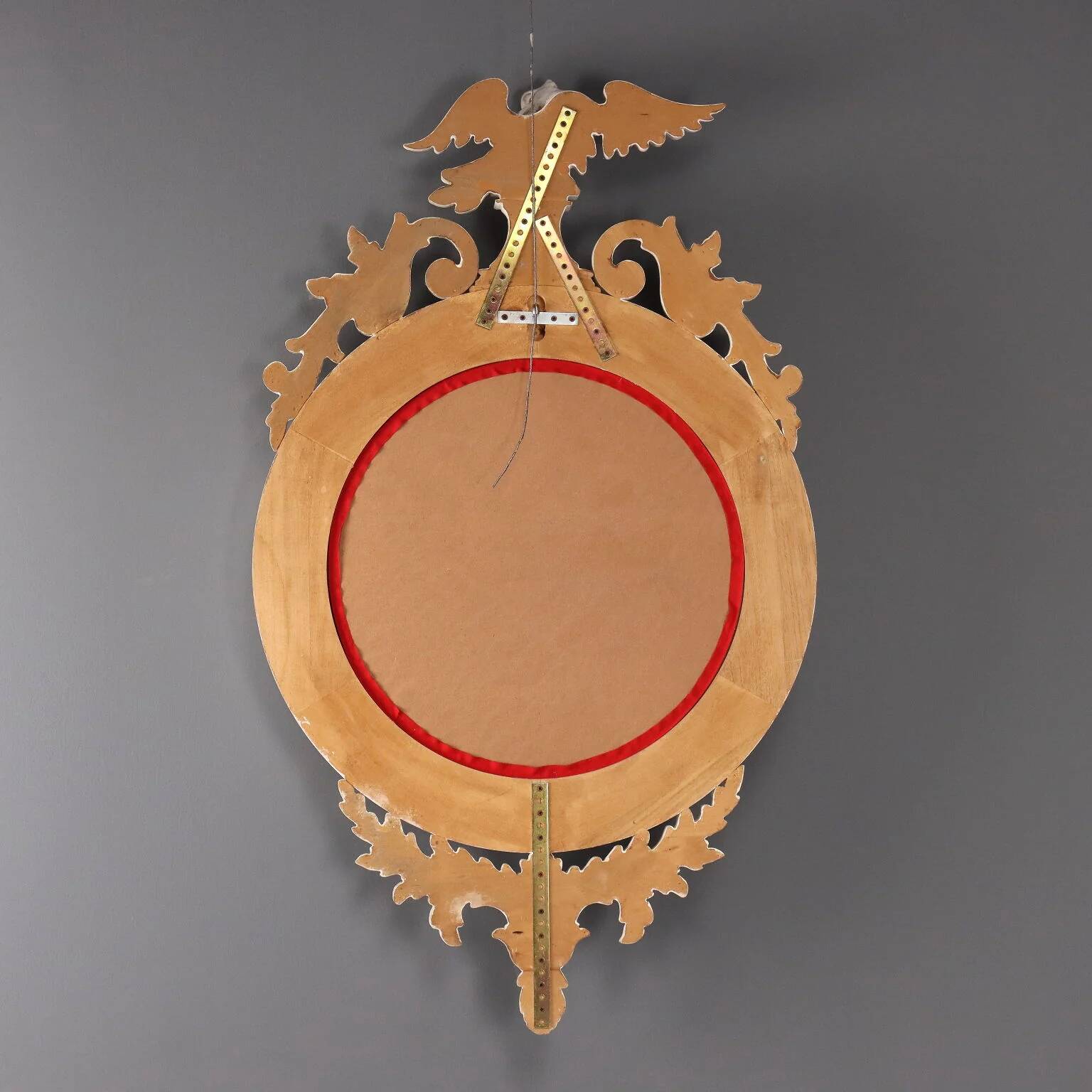 Antique Regency mirror in gilded wood, Italy, early 20th century.