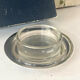 Silver plated butter dish with crystal insert by Ercuis, original box