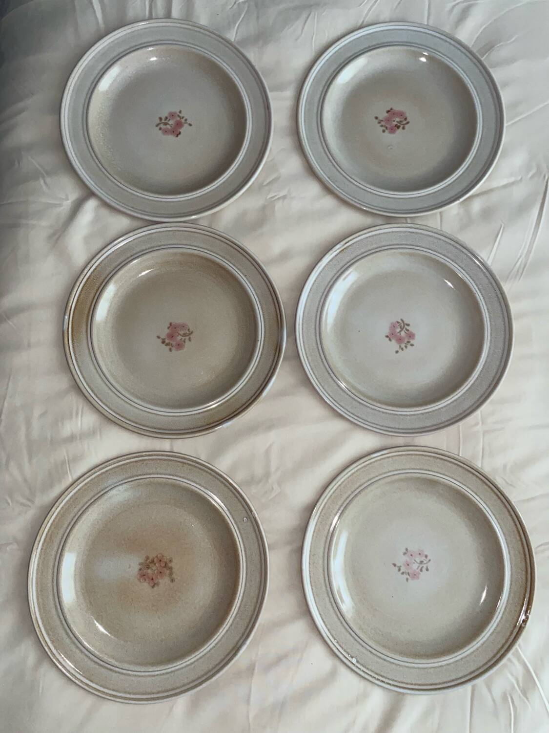 Lot de 6 assiettes à dessert faïencerie de Niderviller