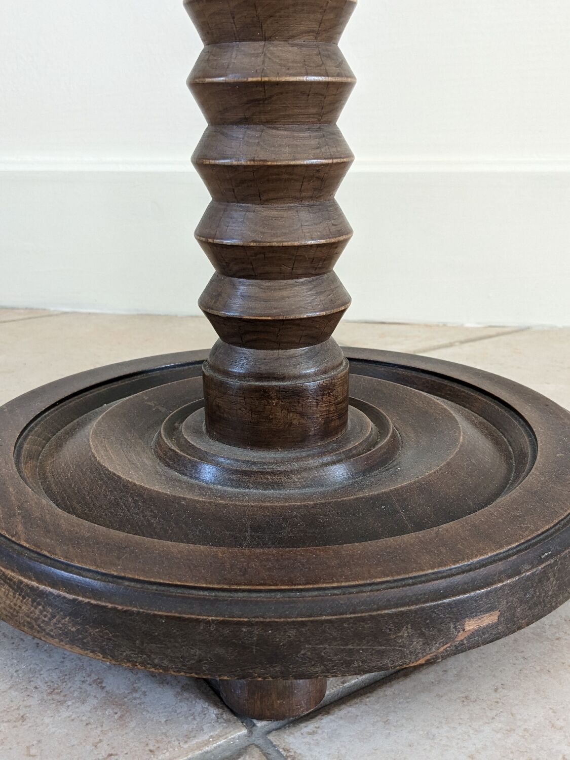 Wooden floor lamp turned 40s