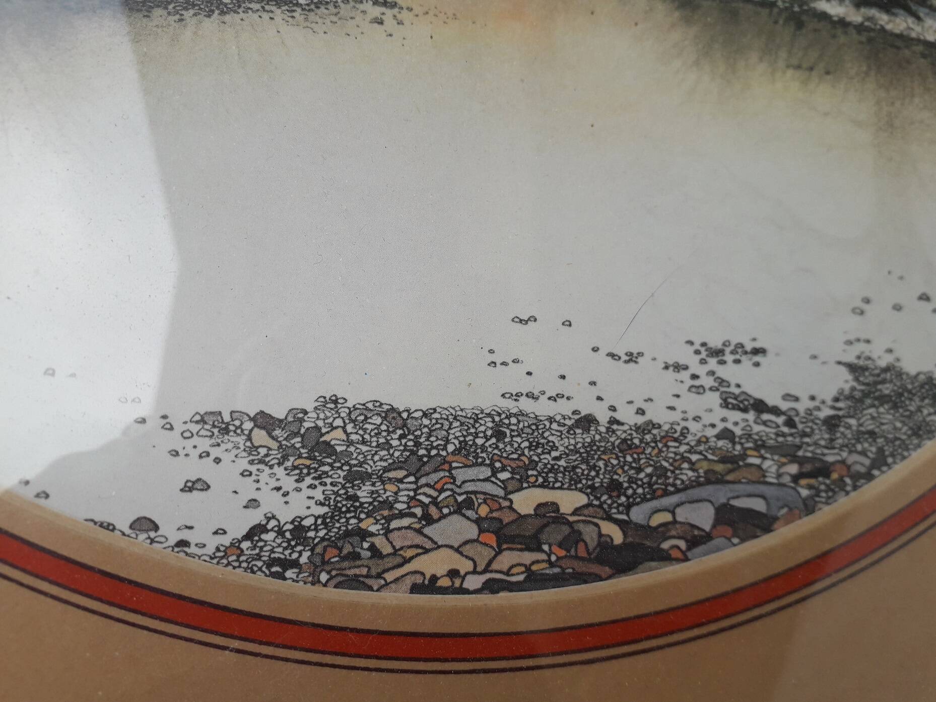 Winter landscape painting