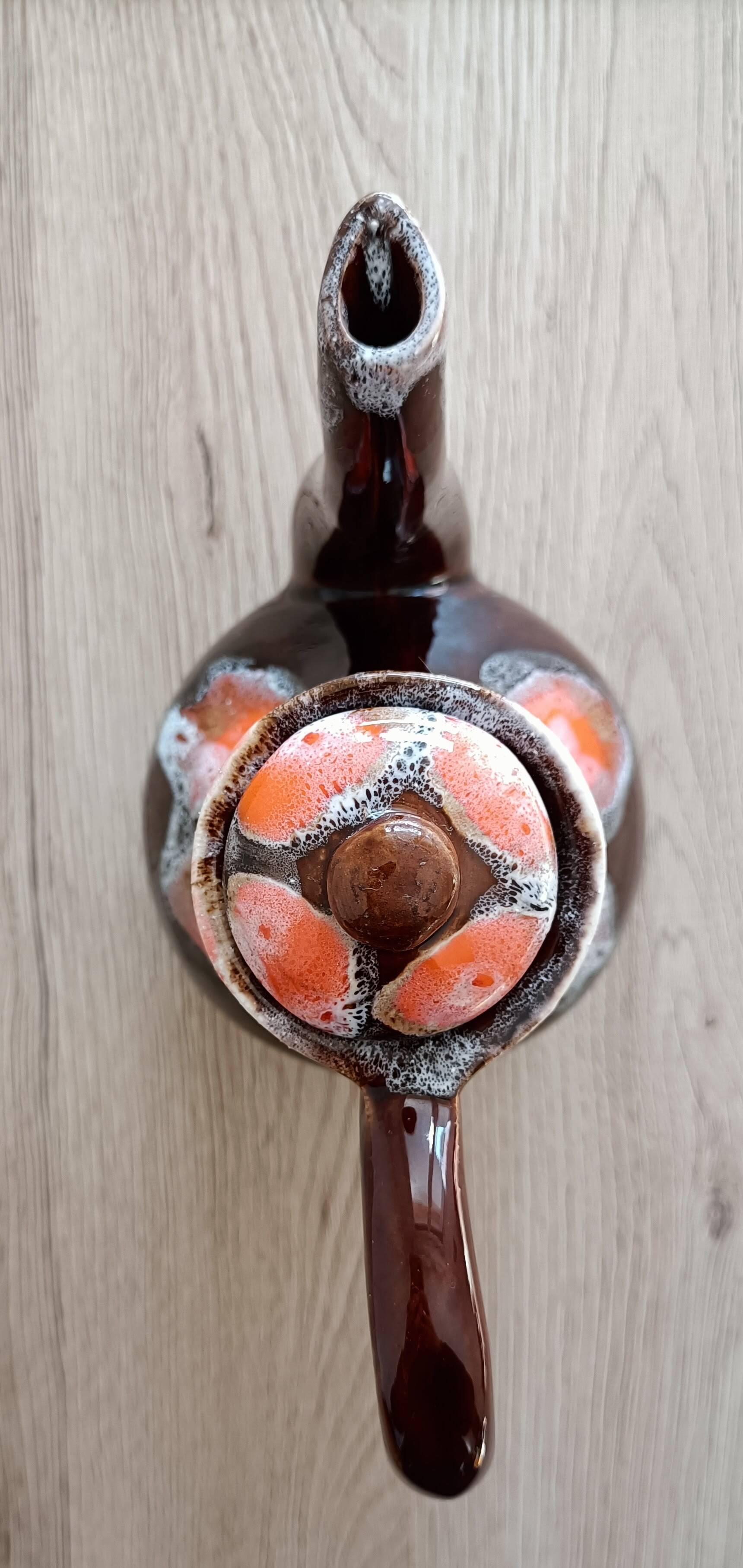 Vallauris earthenware teapot and coffee pot from the 70s