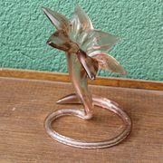 Soliflore vase in blown glass, flower shape