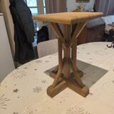 Designer stool in 3 types of natural wood