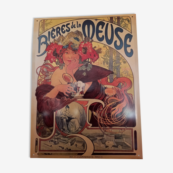 Plaque métallique "Bières de la Meuse"