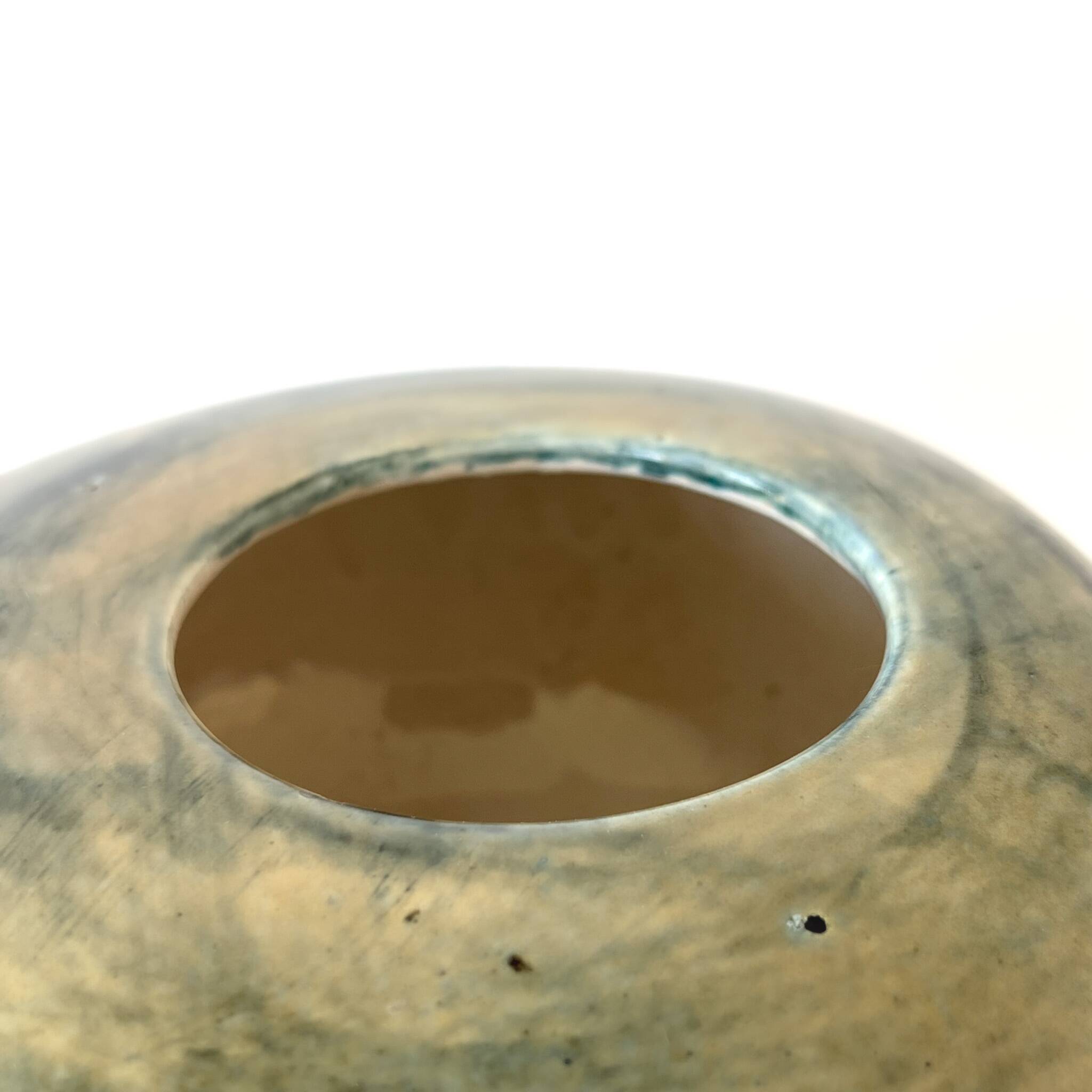 Jean Chatoney glazed ceramic round vase - 1960s Vallauris