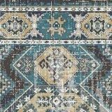 Tapis de maison avec motif bleu