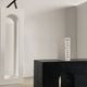Bench in solid monoxyl wood, carved base in 3 arches - Black color