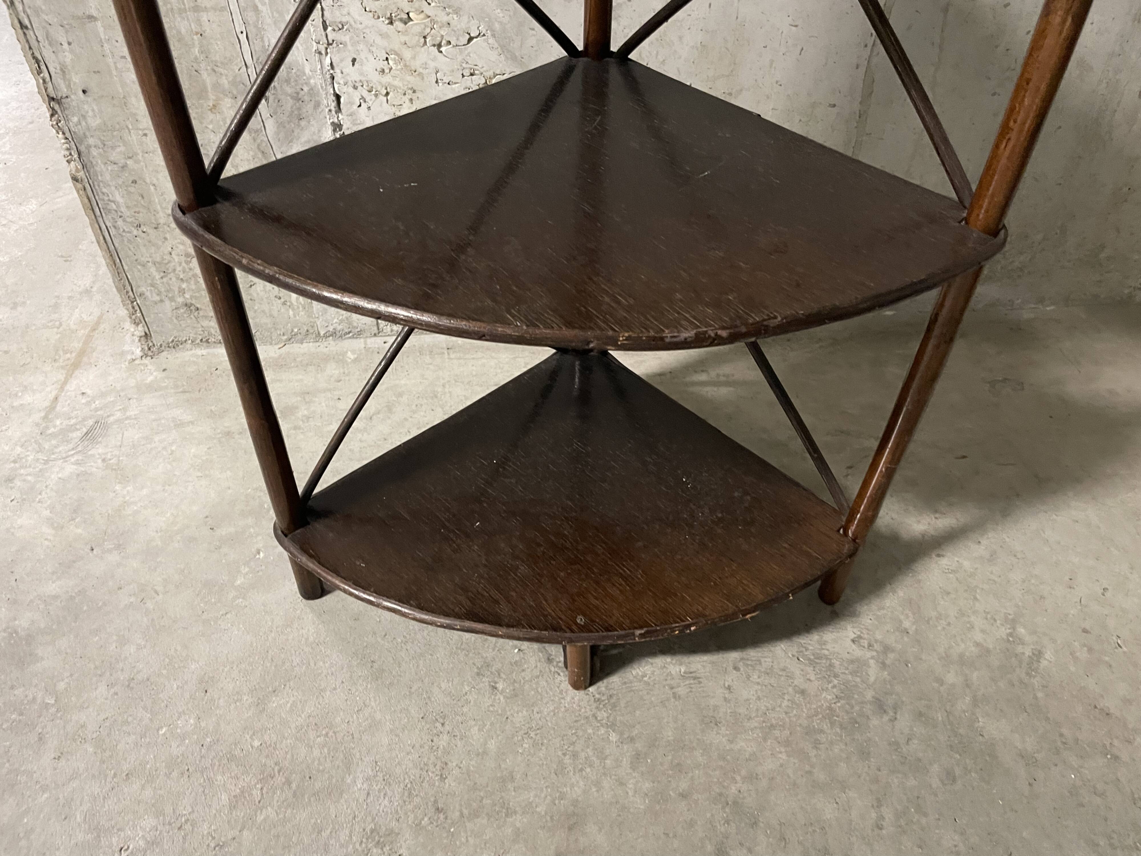 70s rattan corner cabinet