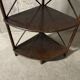 70s rattan corner cabinet