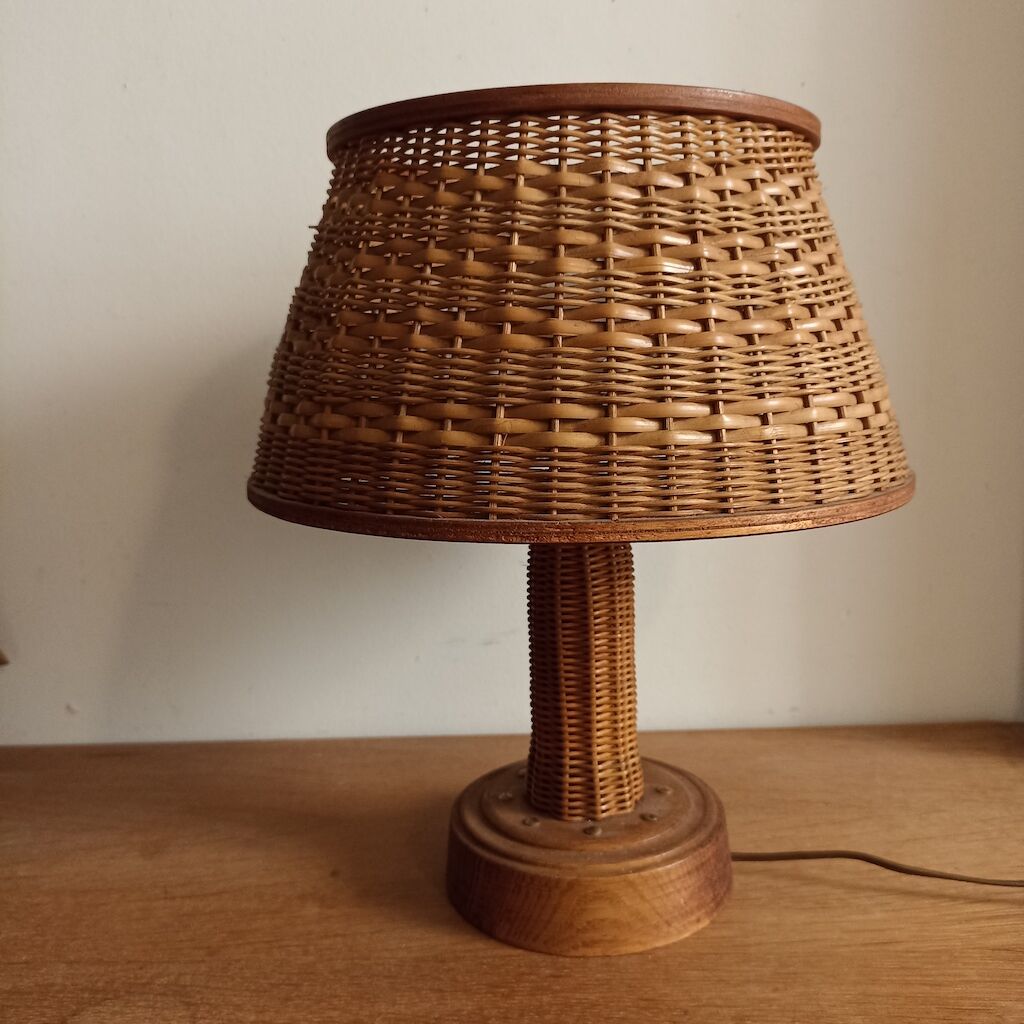 Rattan lamp from the 70s