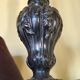 Pied de lampe art nouveau en étain - fausse bougie