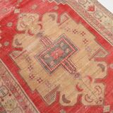 Tapis vintage rouge classique et bordé 5 x 9, 146 x 267 cm