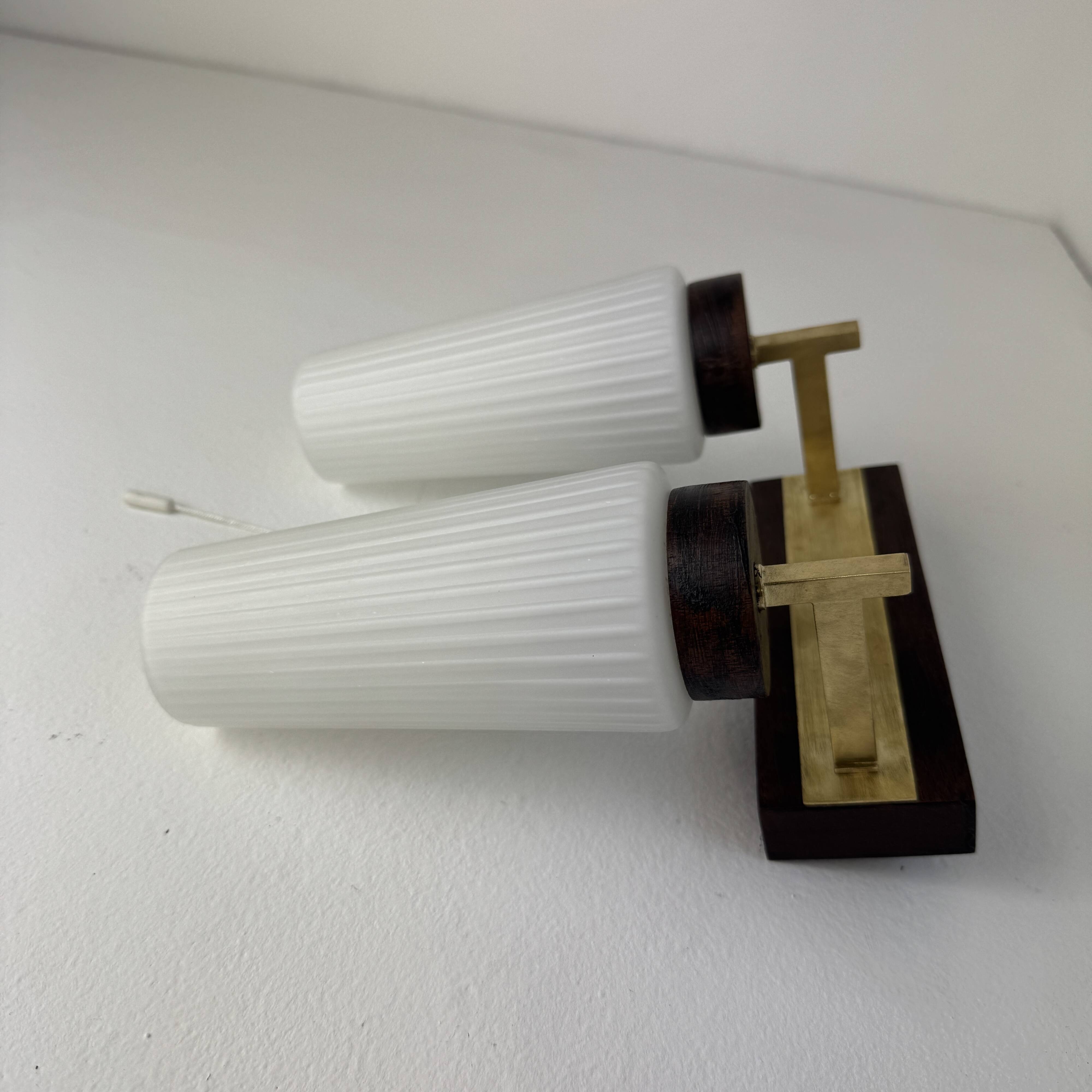 Vintage scandinavian double wall light