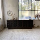 Brutalist sideboard attributed to De Coene, 1970s