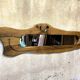 Vintage free-form mirror in solid wood.