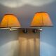 Paire d’appliques orientables vintage, Art Deco chrome et beige