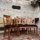 Suite de six chaises en bois naturel de style empire