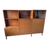 Teak veneer bookcase