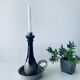 Candle holder in glazed ceramic