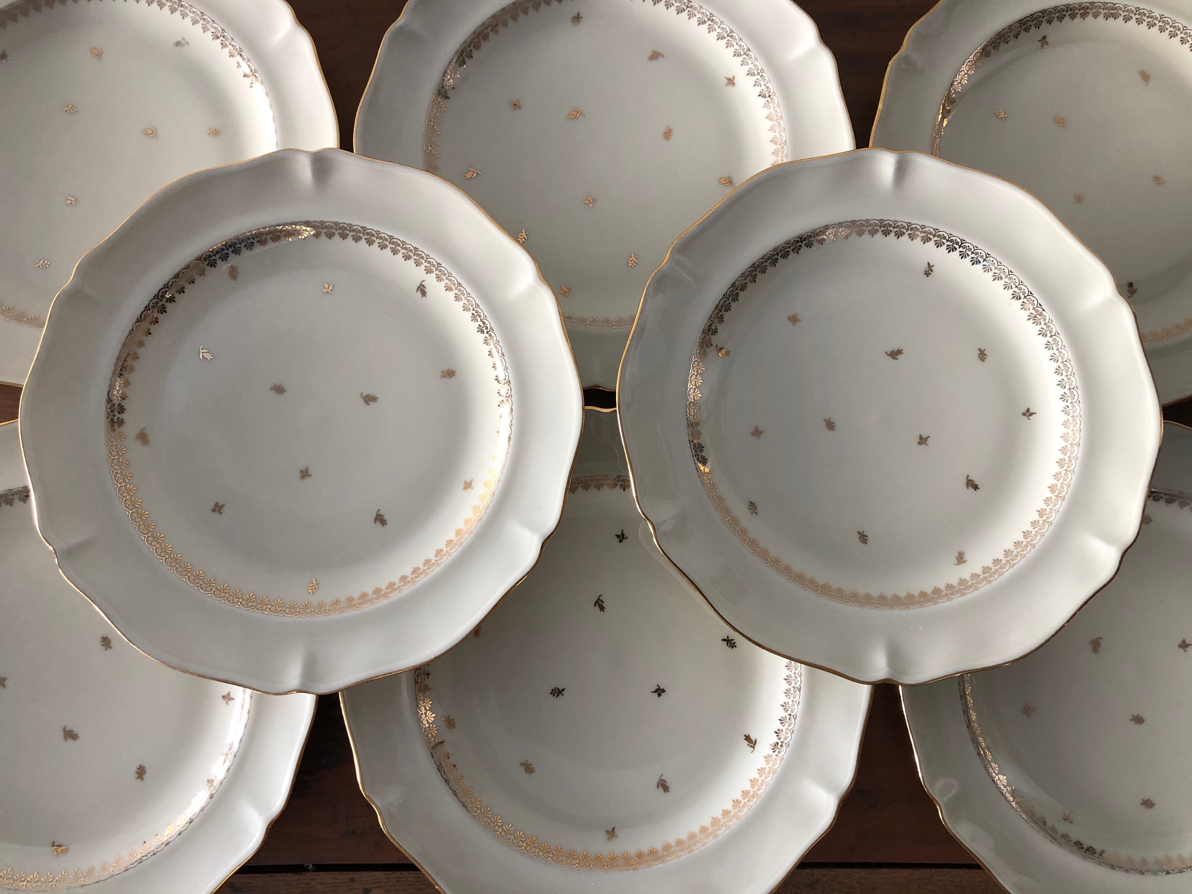 Service of 8 flat plates, Limoges