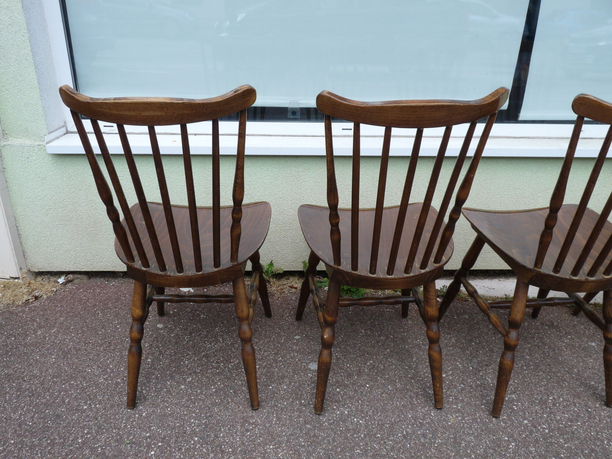 Lot of 4 bistro chairs Baumann - wood