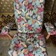 Pair of poly comfort armchairs and 1 footrest