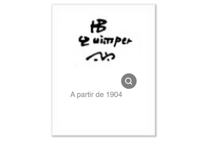 Old plate signed HB Quimper