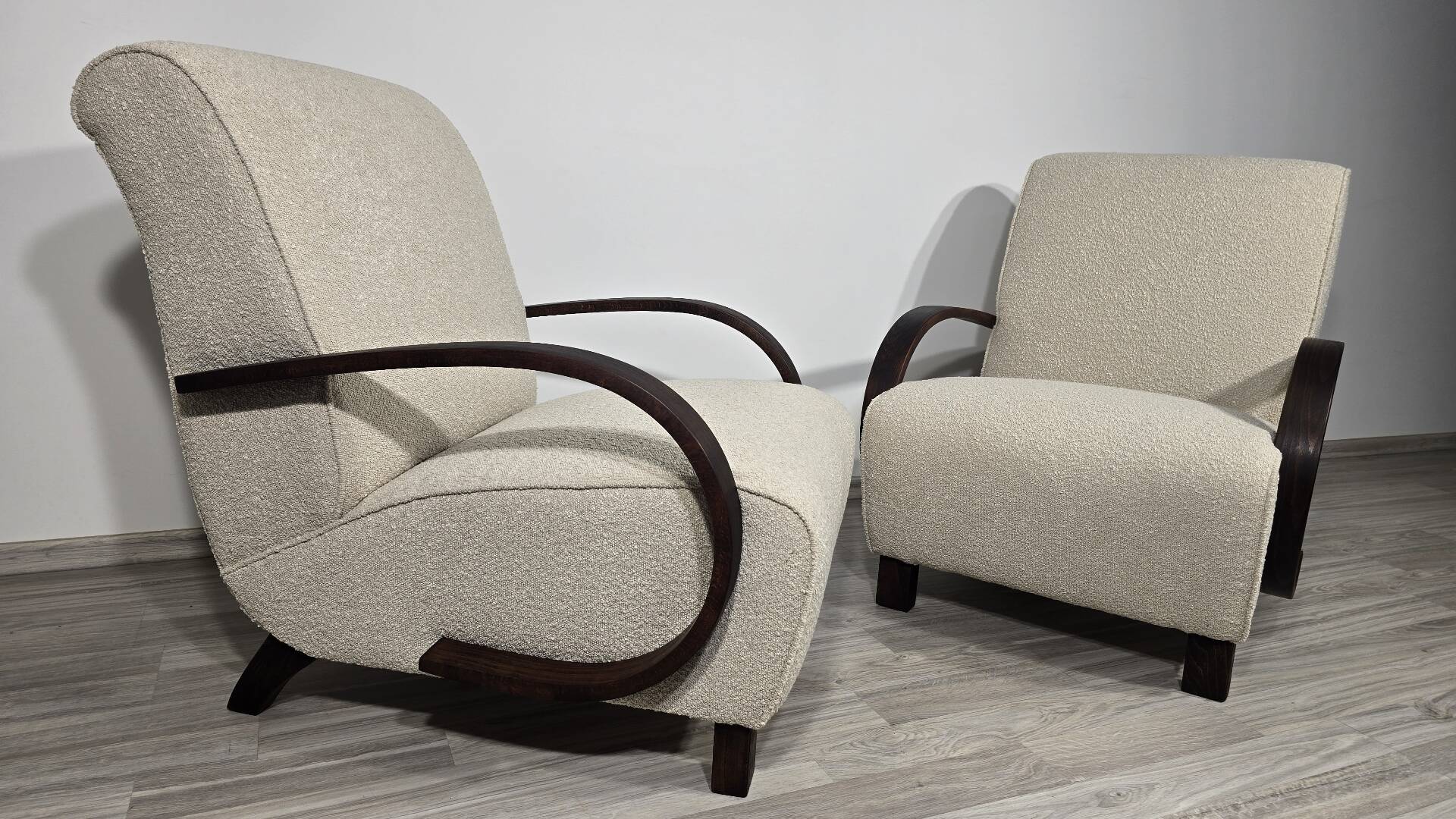 Art Deco Lounge Chairs from Jindřich Halabala, 1950s, Set of 2