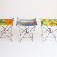 Nomad folding camping stools, France 1950s, set of three.