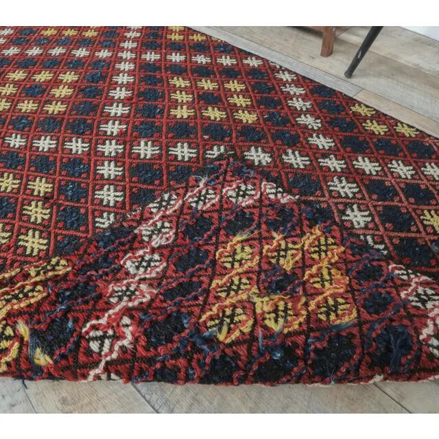 1970s Turkish Handwoven Wool Kilim Runner 81x200