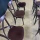 Set of 6 bistro chairs, josephine model, dark wood