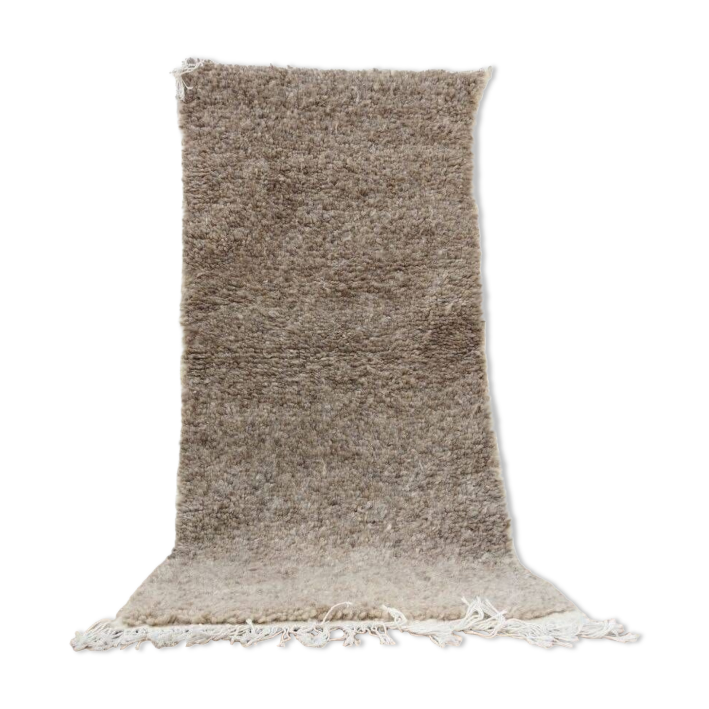 Handmade wool Berber rug 138x63 cm