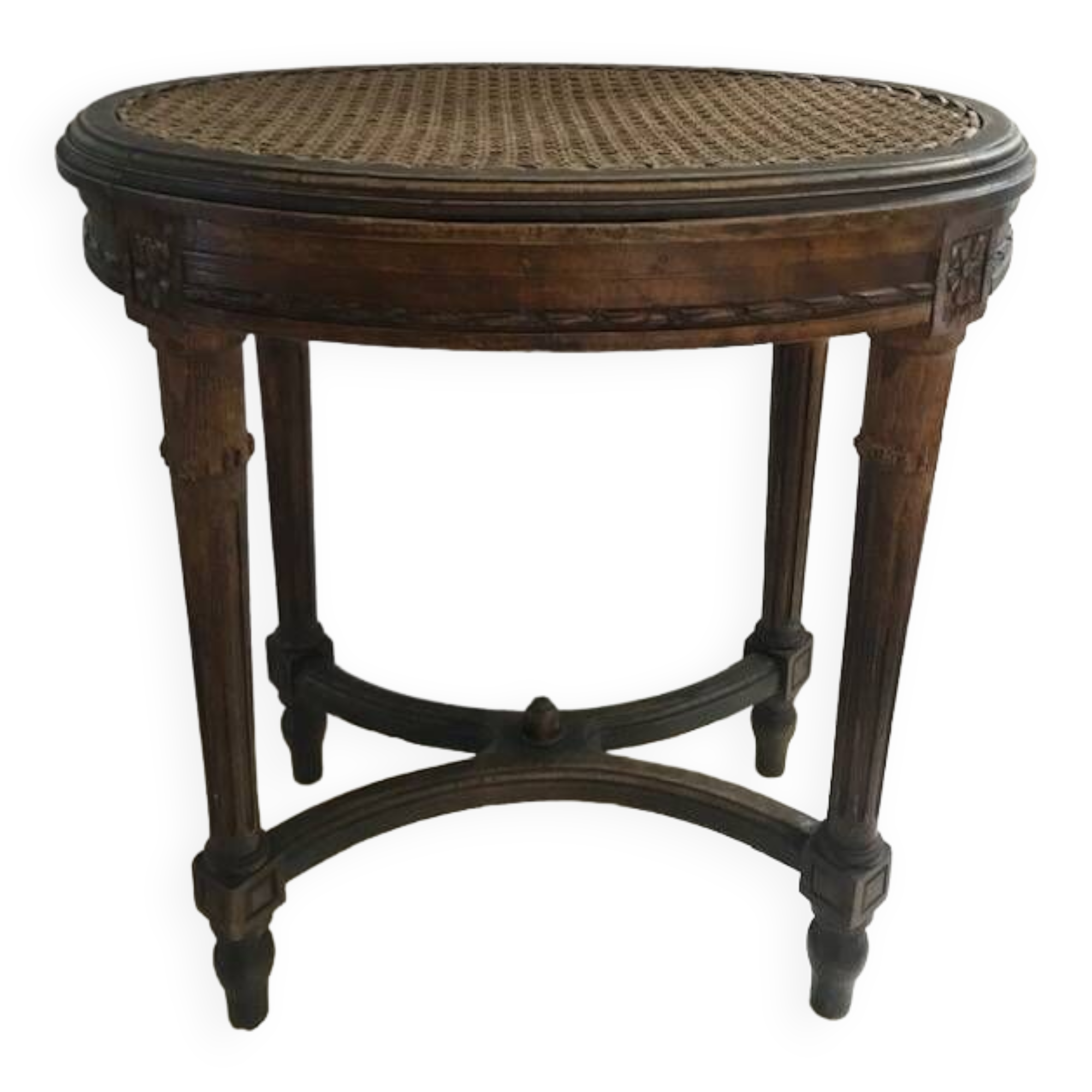 Cane piano stool