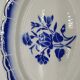 Vintage oval dish decorated with blue bouquet