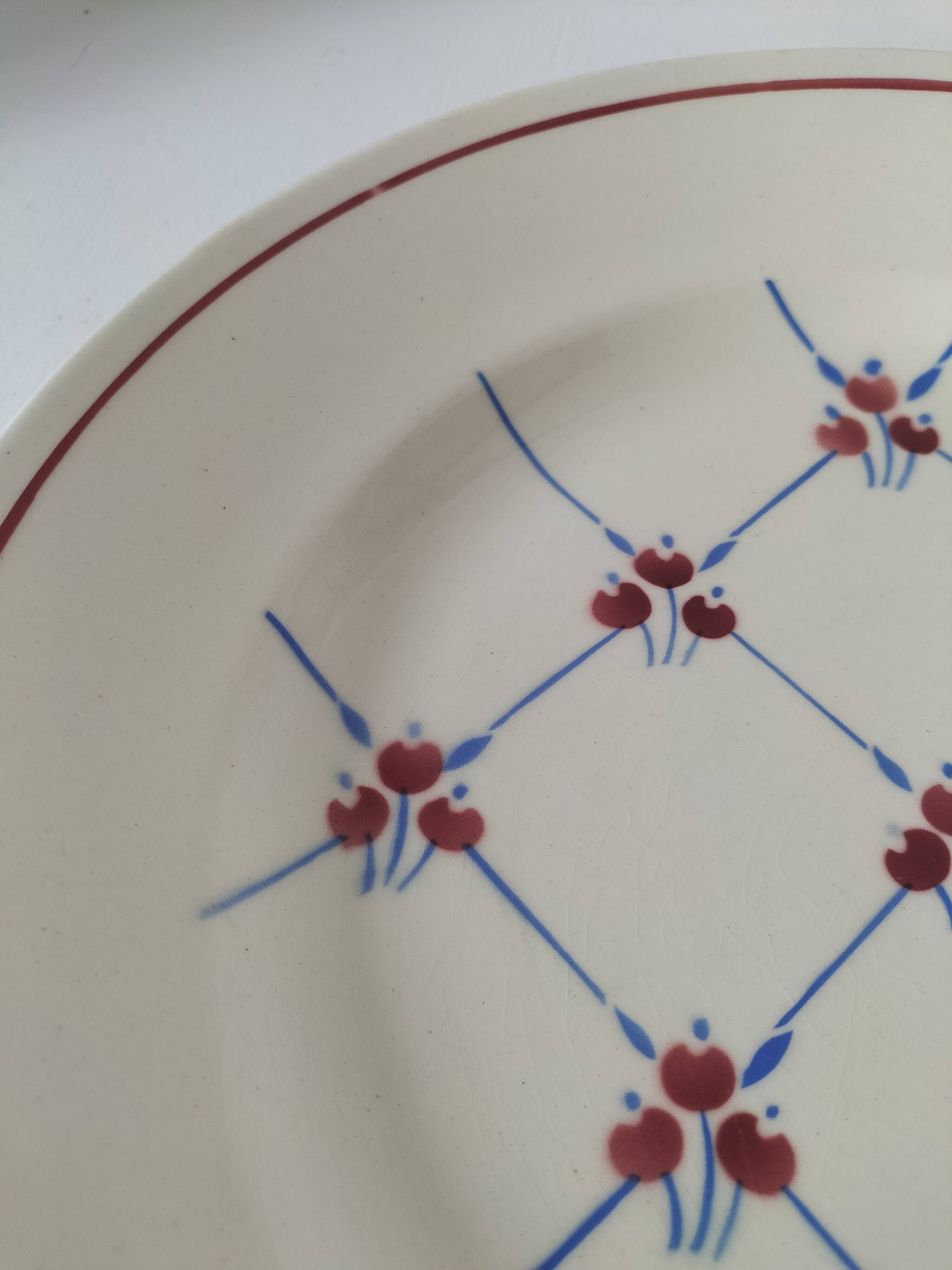 Large antique platter Badonviller Fénal Normandy pattern