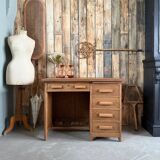 Oak half-minister's desk (renovated)