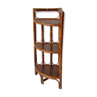 Rattan angle shelves