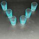 Sky blue glass shot glasses