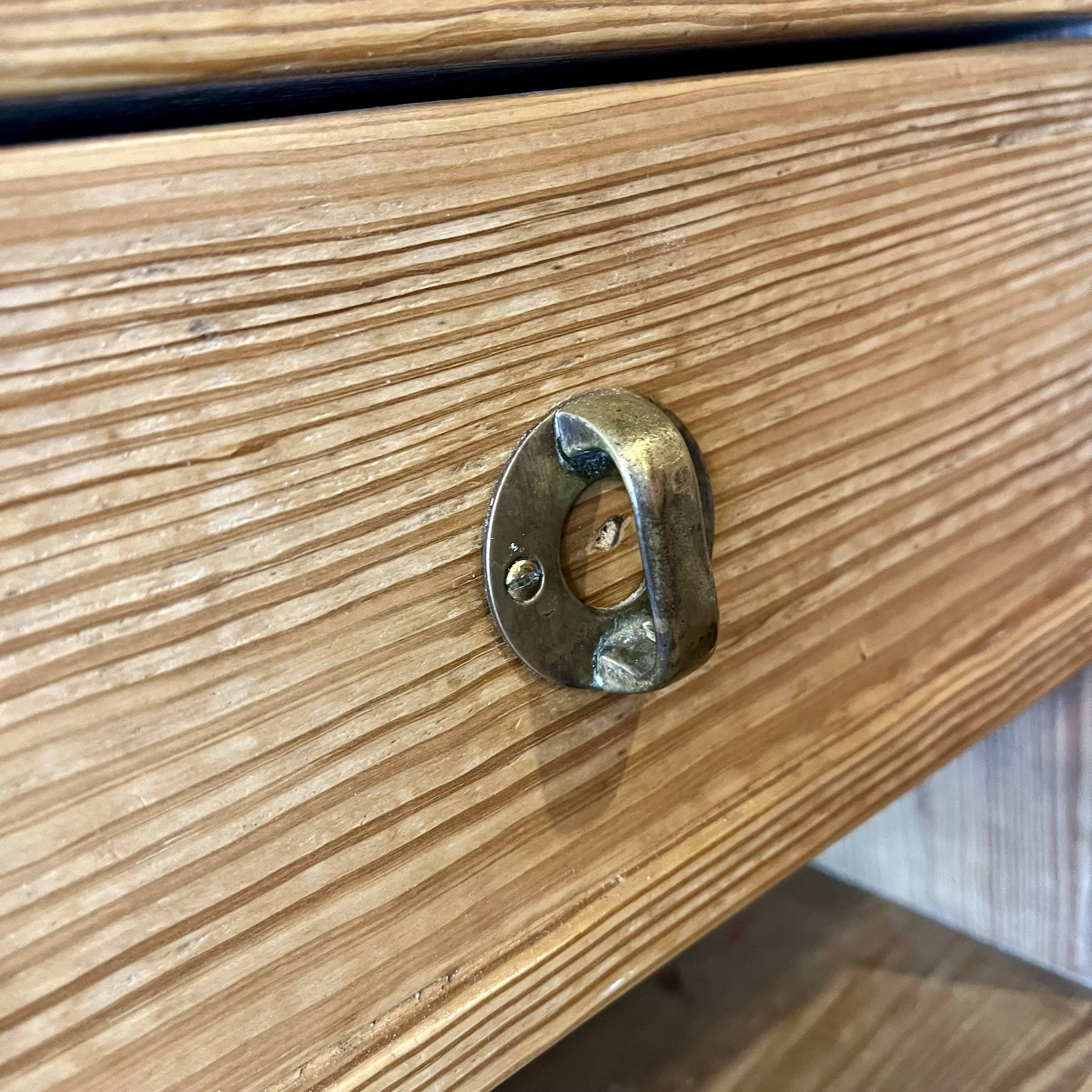 Art Nouveau wardrobe in pine with ceramic tiles, early 20th century.