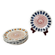 Set of 6 modern H&H dessert plates, Boho model, Italy