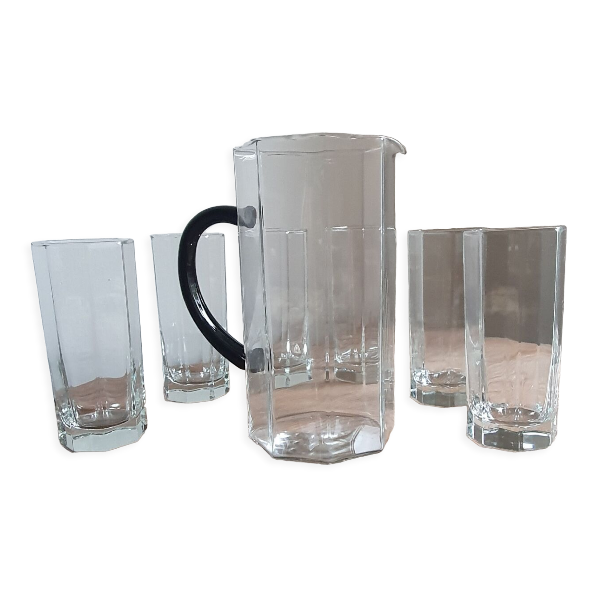 Carafe and 6 glasses Octime