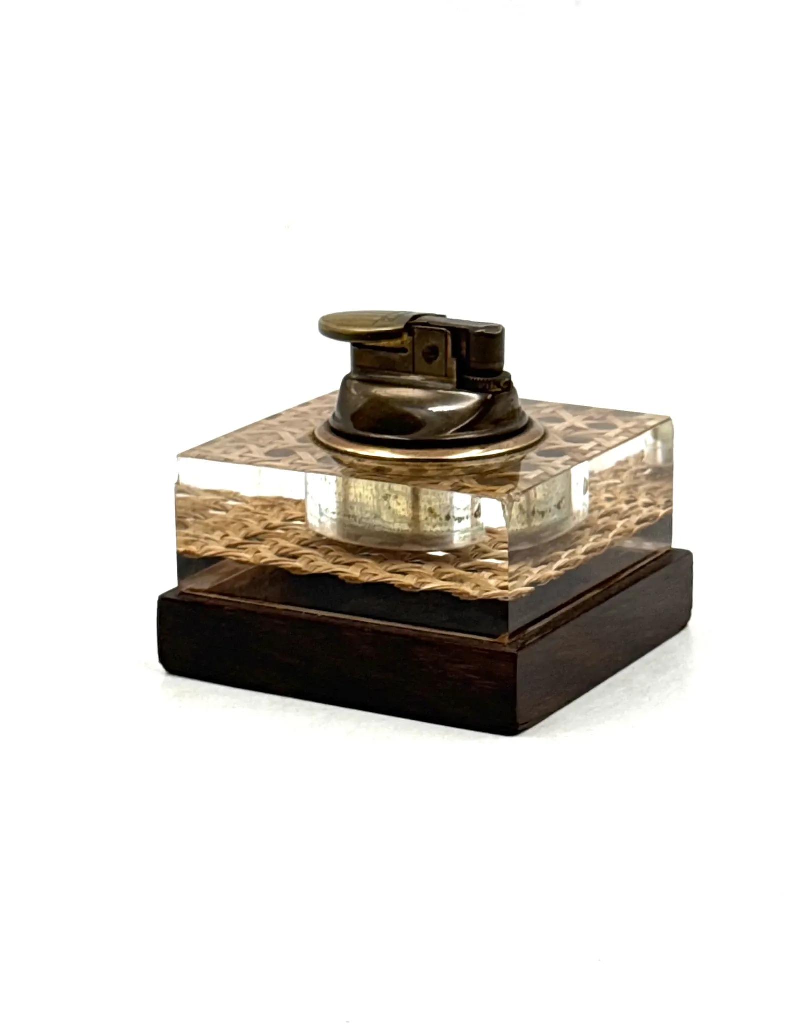 Mid-century lucite table lighter, Italy 1970s