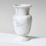 White carrara marble vase, 1970s